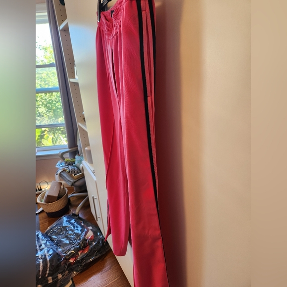 Bright pink wide leg stripe jogger size 12 - Picture 7 of 8